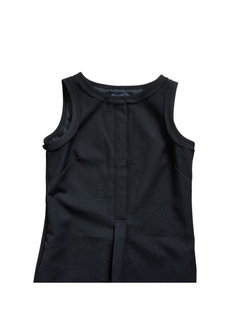 Brooks Brothers Classic Pleated Black Wool Sleeveless Sheath Dress Womens 6 - Picture 3 of 6
